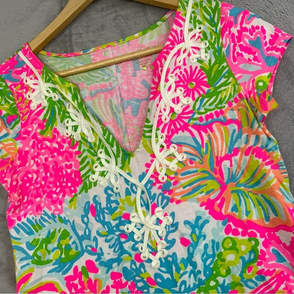 Lilly Pulitzer Skipper Popover Octopus Cove Dress. Size XS.Multicolor. - Picture 5 of 6